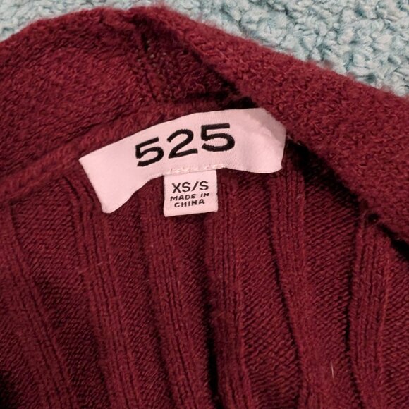 525 XS Burgundy Long Sweater - Picture 2 of 3